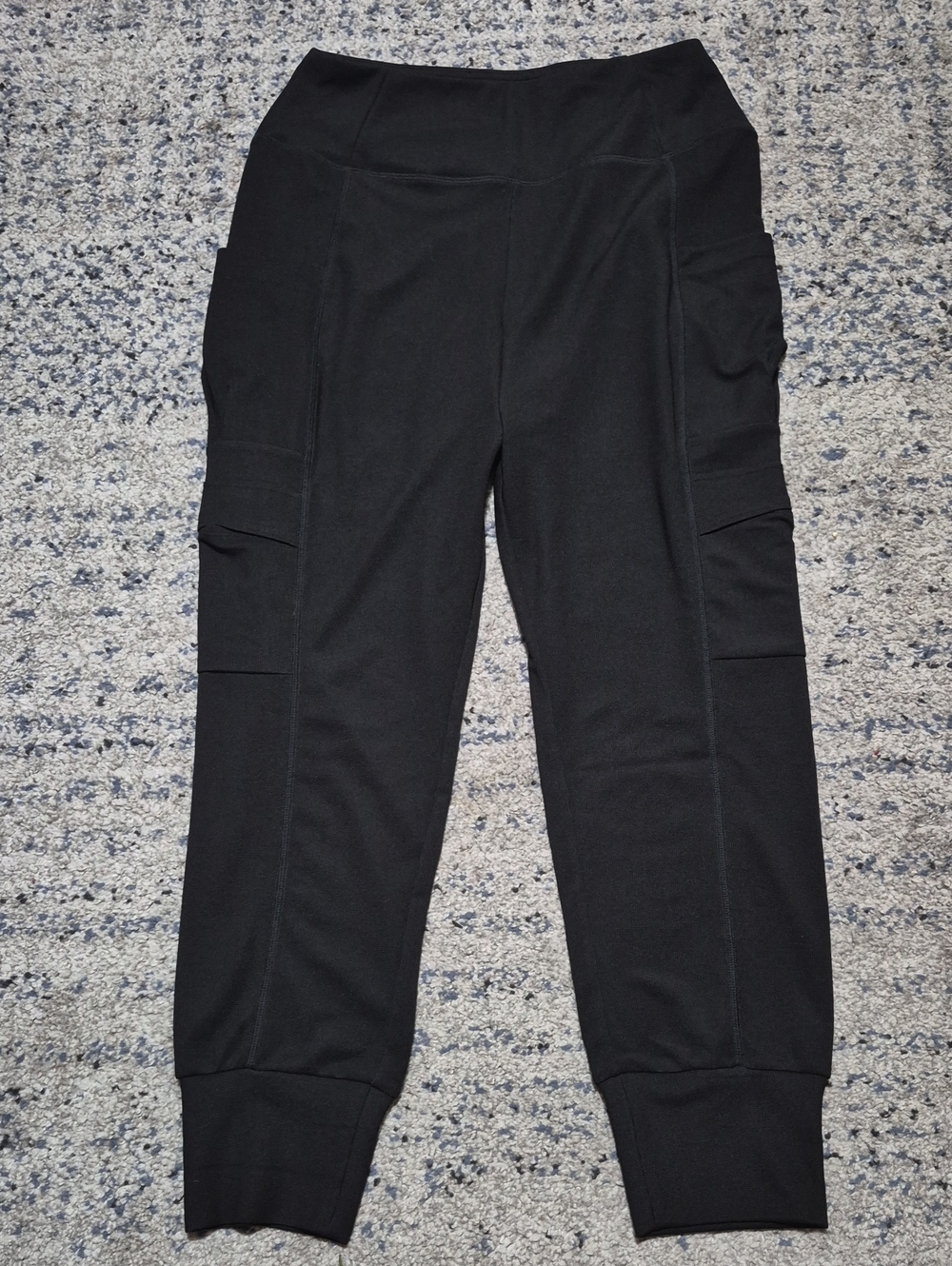 Double Zero Black Cargo Joggers for Kids